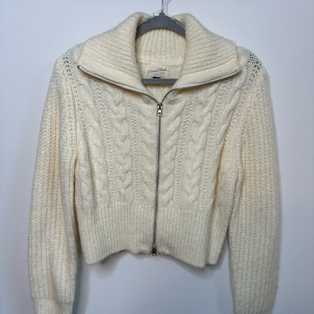 Universal Thread Cream Cable Knit Turtleneck Swea… - image 1